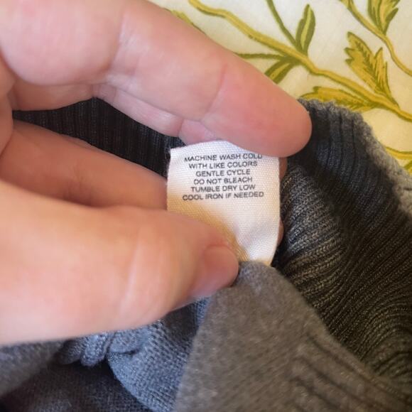 Retrology White & Gray Color Bock Turtleneck Sweater 1X - Picture 7 of 7